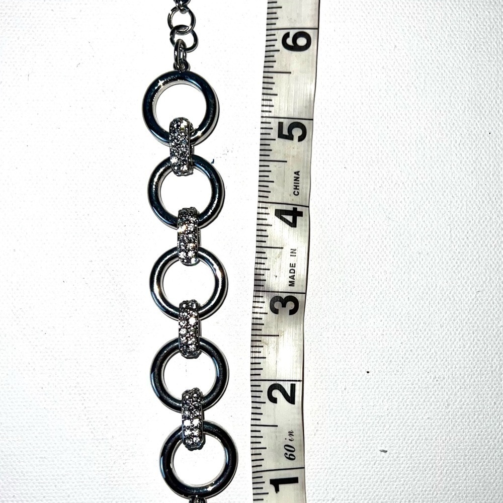 Silver and Rhinestone Bracelet - Picture 3 of 3